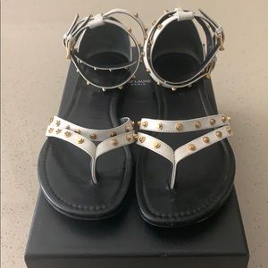 Saint Laurent  flat studded sandals